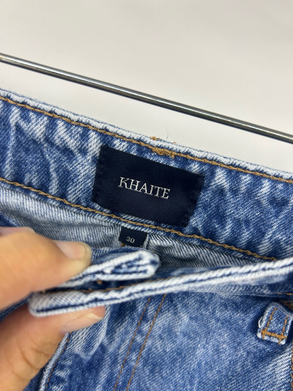 Khaite Women’s Vivian Stretch Denim Bootcut Jeans in Bryce Blue Size 30 - Picture 6 of 13